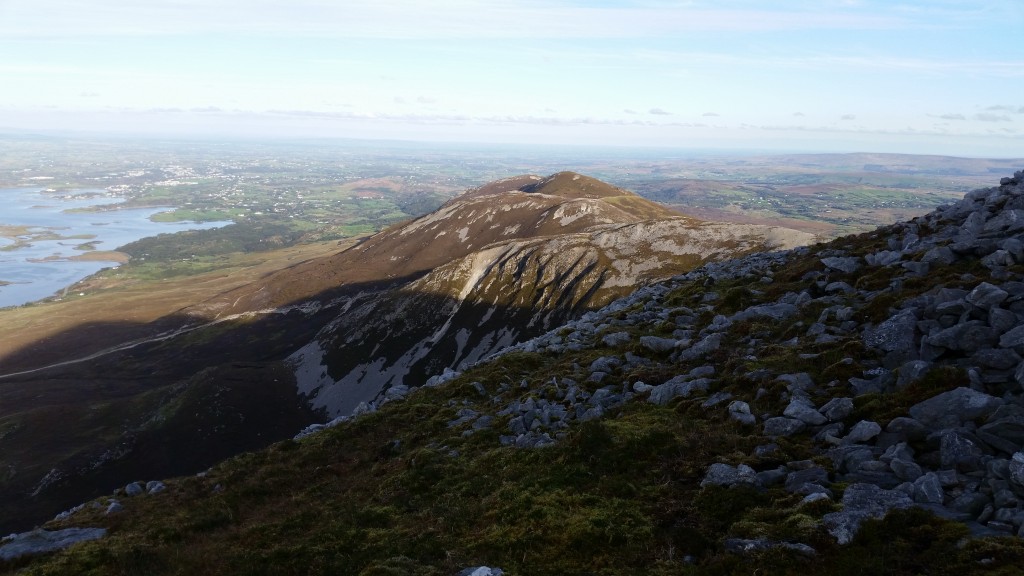 Looking east from just below the summit, towards the Boheh Stone