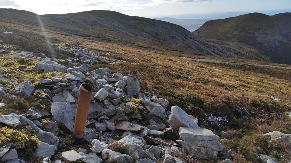 Traces of the gold mining initiative are still visible on the Reek
