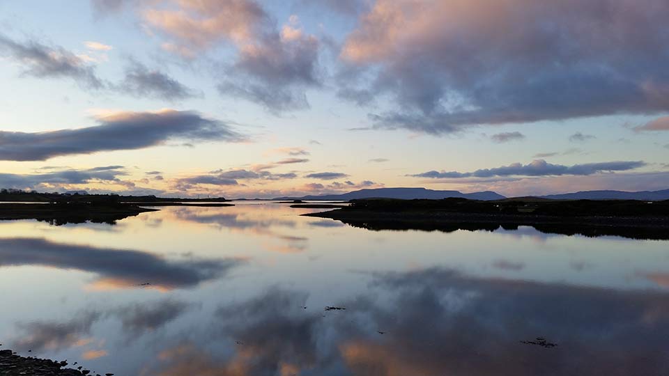 Sunset over Westport Bay